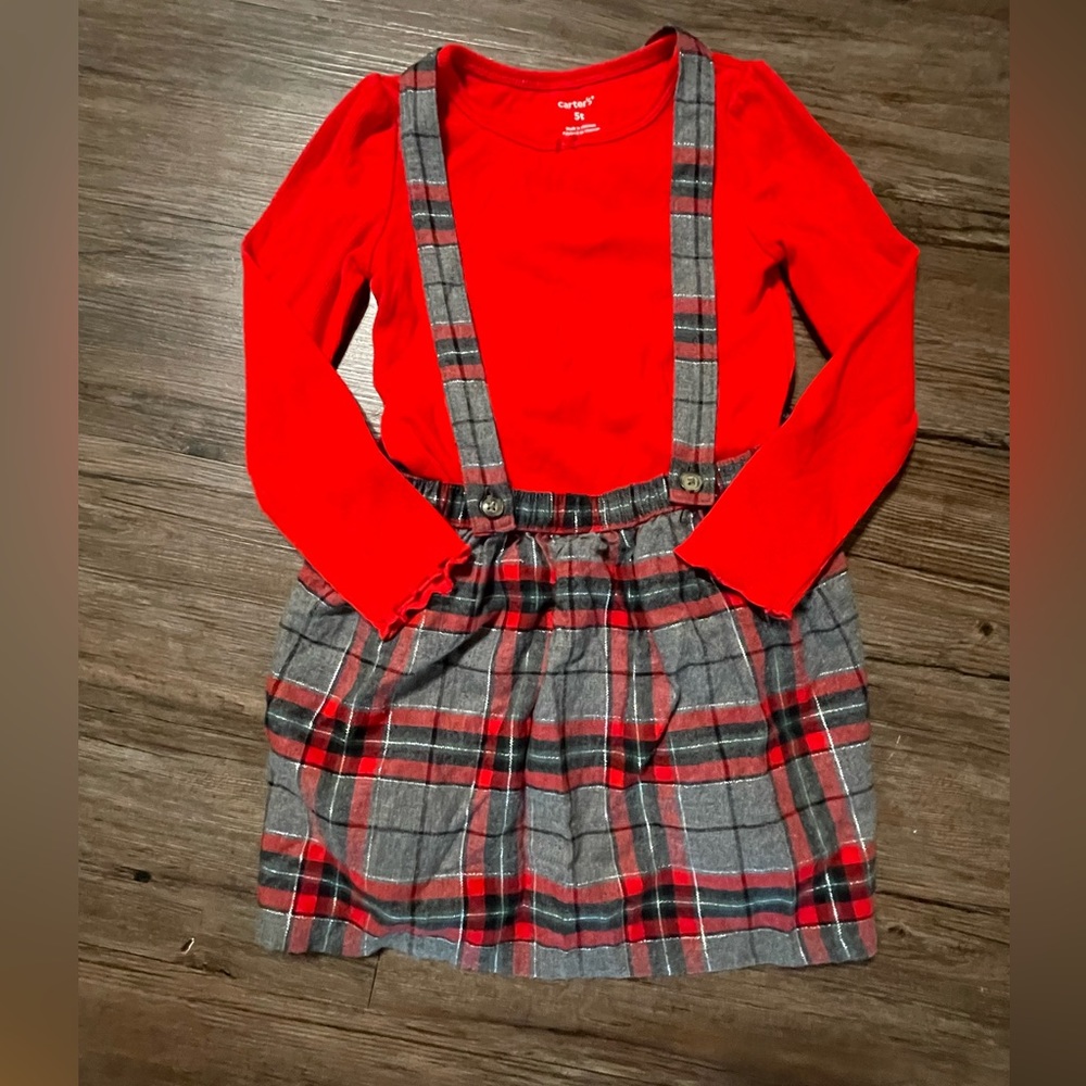 Girls Carter’s Tartan 2pc outfit Size 5T